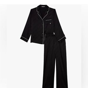 Victoria's Secret Silk Pajama Set- black